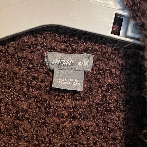 Aerie Oversized Maroon/Burgandy Open-Front Cardigan Sweater - Size M - Picture 3 of 5